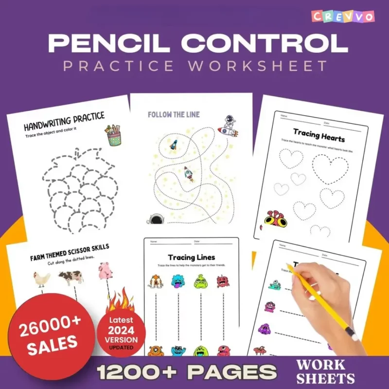 1200+ Pencil Control Practice Worksheets