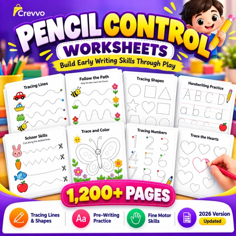 1200+ Pencil Control Tracing Worksheets