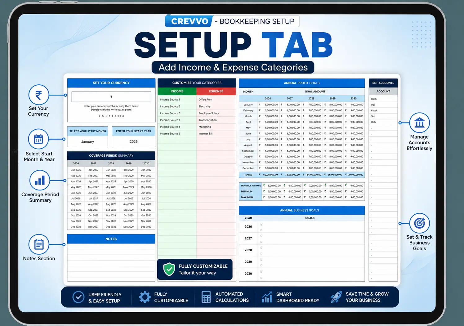 Setup Tab